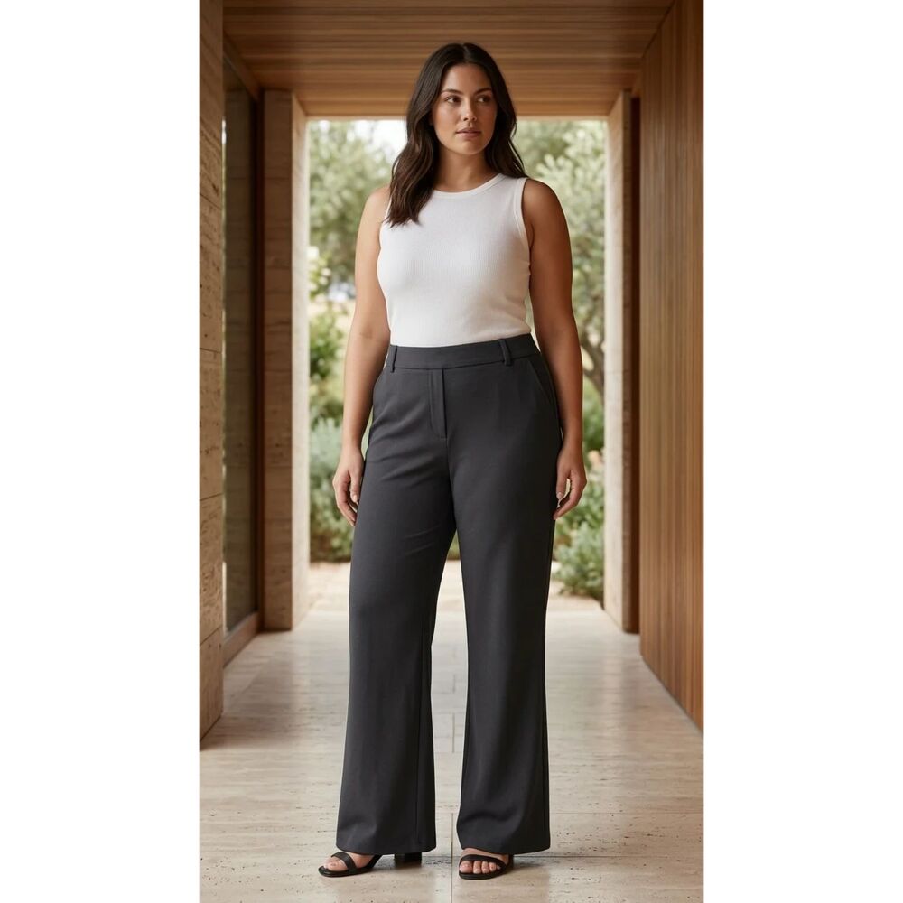 FireSwan Dark charcoal gray 80% Polyester, 20% Spandex Tailored pants | Sz XXL